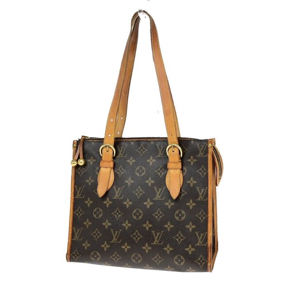 LOUIS VUITTON Popincourt Haut Shoulder Bag Monogram Leather Brown M40007 39YF540 - Picture 1 of 15